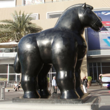 Life size fernando botero bronze fat horse sculpture for garden decoration in Dubai